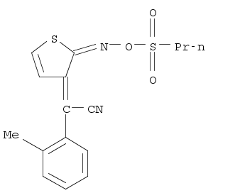 Benzeneacetonitrile,2-methyl-伪-[2-[[(propylsulfonyl)oxy]imino]-3(2H)-thienylidene]-